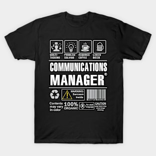 Communications Manager Shirt Funny Gift Idea For Communications Manager multi-task T-Shirt